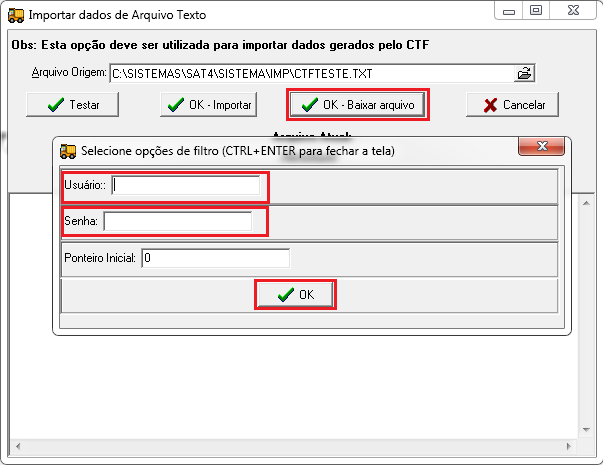 Configurando Integra O Com Ctf Intersite Informtica Sat